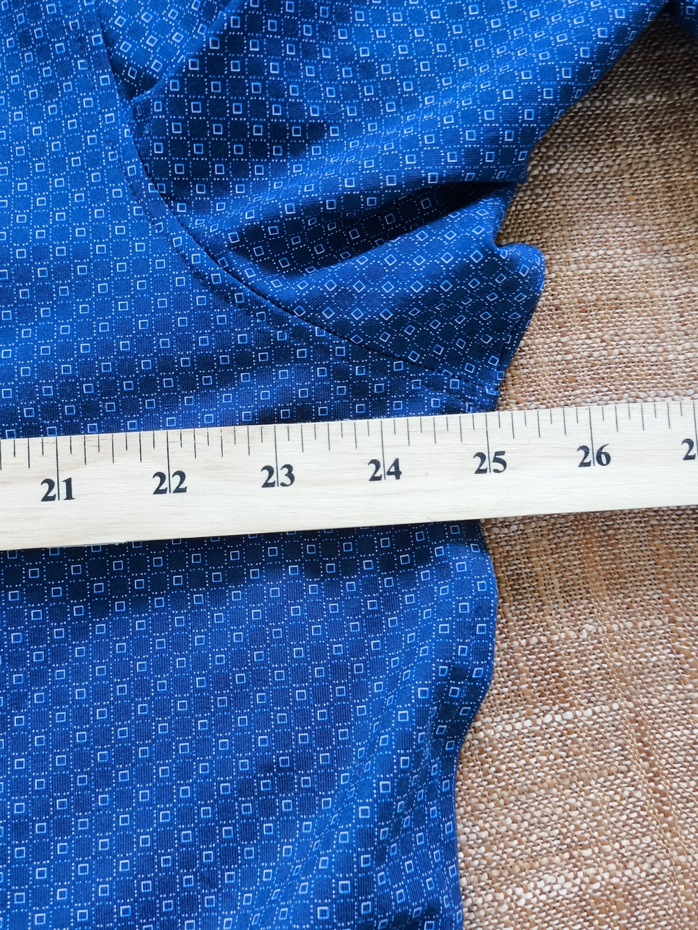 Buttercloth Icy Cotton Men's Blue Micro-Pattern Button-Up Shirt Size 2XL Tallfit - Picture 4 of 10